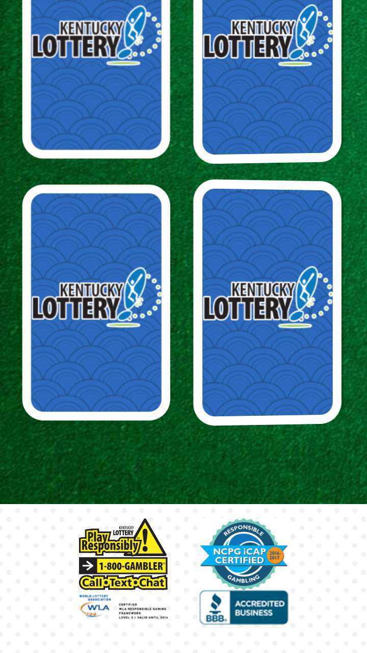 View showing the footer and branded playing cards.