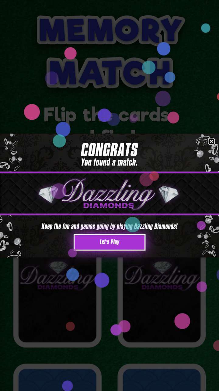 Mobile view of a correct match.